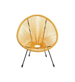Fotel ACAPULCO 85 cm żółty*KARE Best