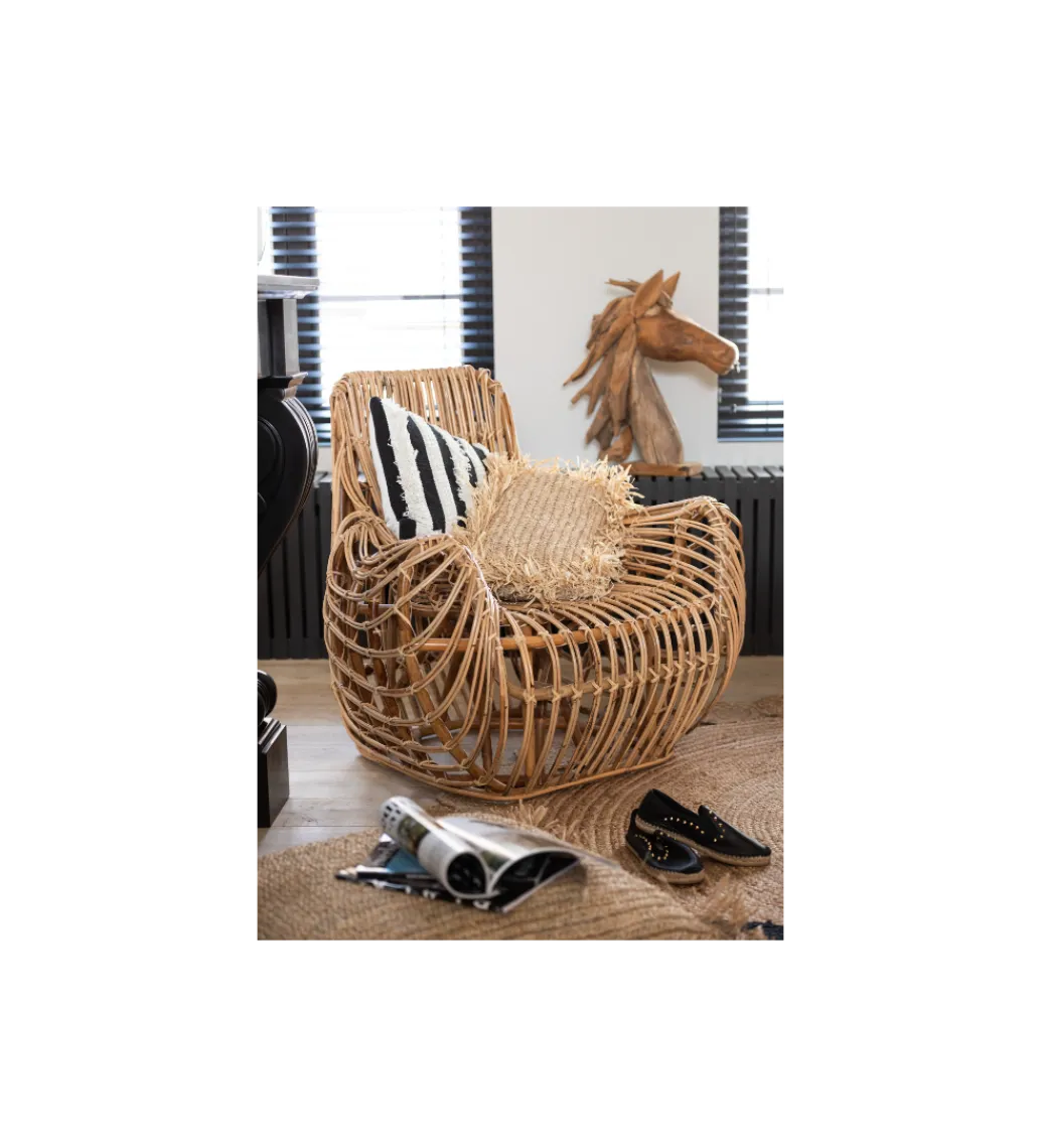 Fotel Ana Rattan Naturalny*J-Line New