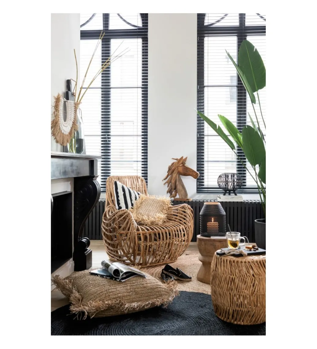 Fotel Ana Rattan Naturalny*J-Line New