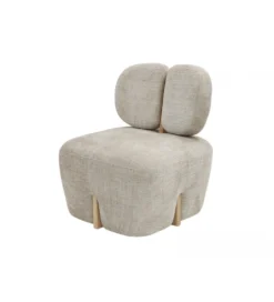 Fotel ARHOA 82 cm drewno brzozy beżowy*Imeri