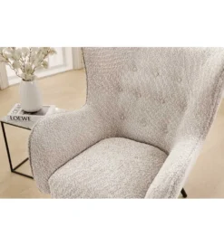 Fotel ARIANA Bouclé Greige*Invicta Interior - przedsprzedaż Clearance