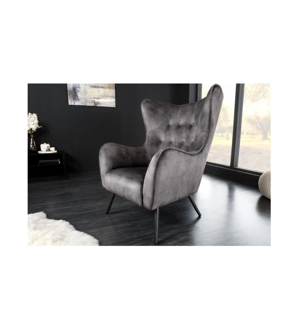 Fotel ARIANA szary*Invicta Interior Online