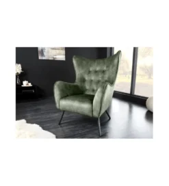Fotel ARIANA zielony*Invicta Interior - przedsprzedaż Clearance