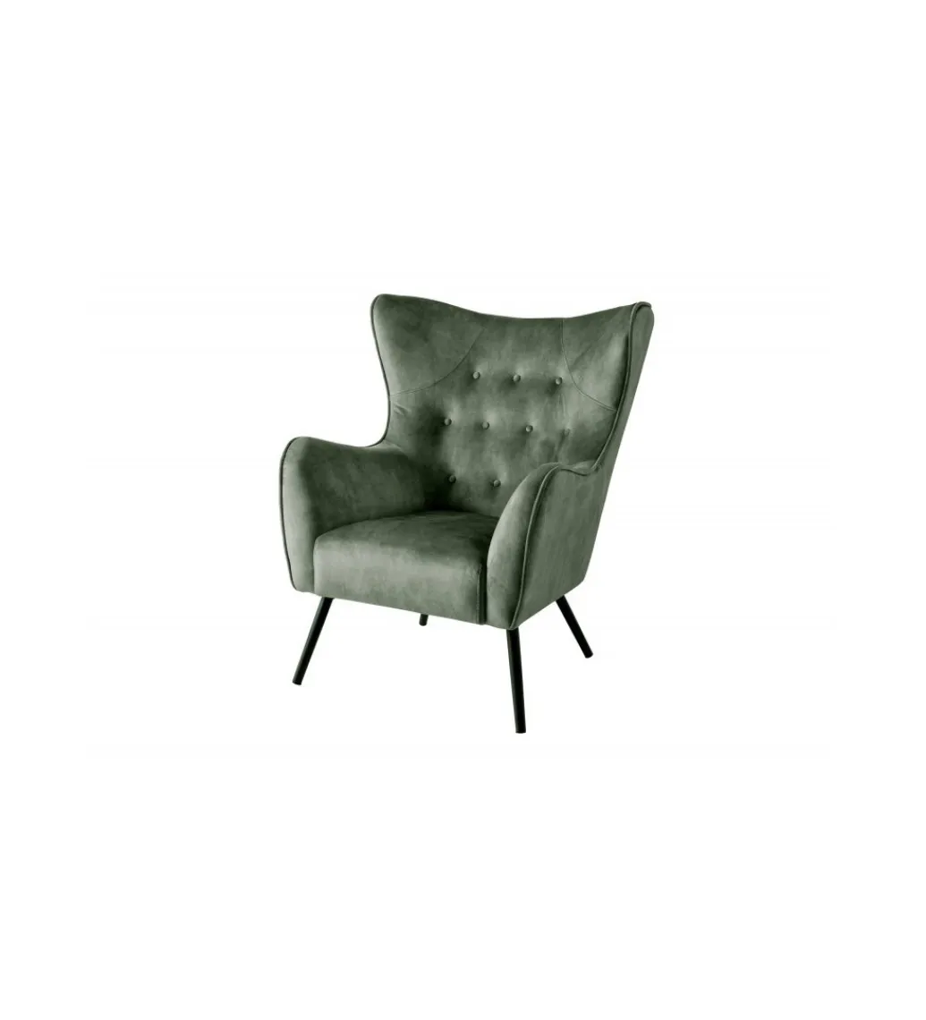 Fotel ARIANA zielony*Invicta Interior - przedsprzedaż Clearance