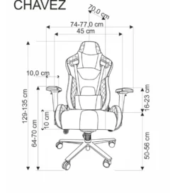 Fotel biurowy CHAVEZ 129 cm czarny*Halmar Hot