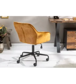 Fotel Biurowy Dutch Comfort ciemna musztarda*Invicta Interior Outlet