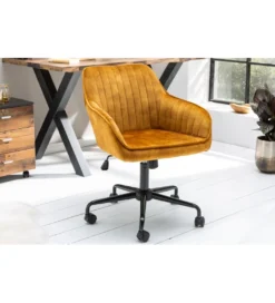 Fotel Biurowy Dutch Comfort ciemna musztarda*Invicta Interior Outlet