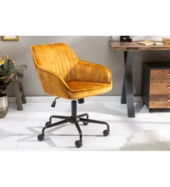Fotel Biurowy Dutch Comfort ciemna musztarda*Invicta Interior Outlet