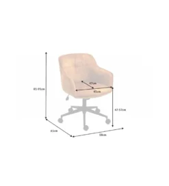 Fotel biurowy Edmonton ciemna musztarda*Invicta Interior Outlet