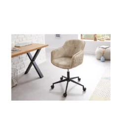 Fotel biurowy Edmonton greige*Invicta Interior Best