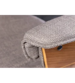 Fotel biurowy MANHATTAN od 44 do 54 cm szary drewno dębu*Invicta Interior - przedsprzedaż Clearance