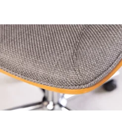 Fotel biurowy MANHATTAN od 44 do 54 cm szary drewno dębu*Invicta Interior - przedsprzedaż Clearance
