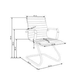Fotel biurowy PRESTIGE SKID czarny*Halmar