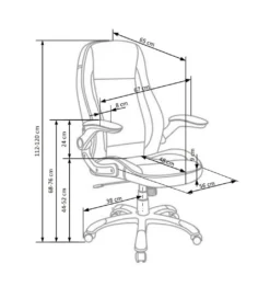 Fotel biurowy SATURN szary*Halmar Clearance