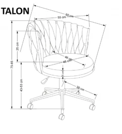 Fotel biurowy TALON szary*Halmar Online