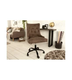 Fotel biurowy Victorian brązowy*Invicta Interior