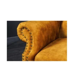 Fotel BRIGIDA Chesterfield musztardowy*Invicta Interior Best
