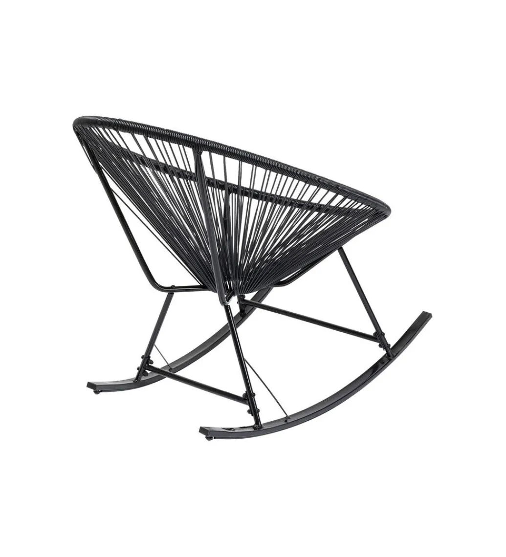 Fotel bujany ACAPULCO mono czarny*KARE Sale