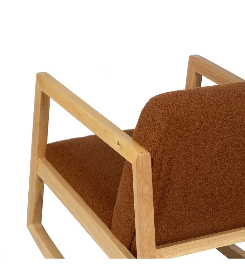 Fotel bujany AKKO 72 cm drewno kauczuk*Zona-Design