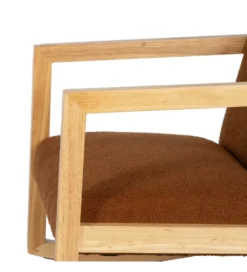 Fotel bujany AKKO 72 cm drewno kauczuk*Zona-Design