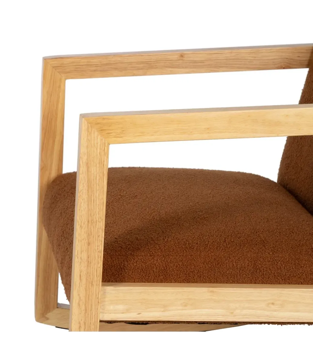 Fotel bujany AKKO 72 cm drewno kauczuk*Zona-Design
