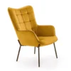 Fotel CASTEL musztardowy*Halmar Outlet