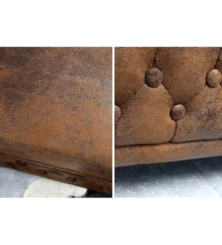 Fotel Chesterfield 110 cm antyczny brąz*Invicta Interior Hot