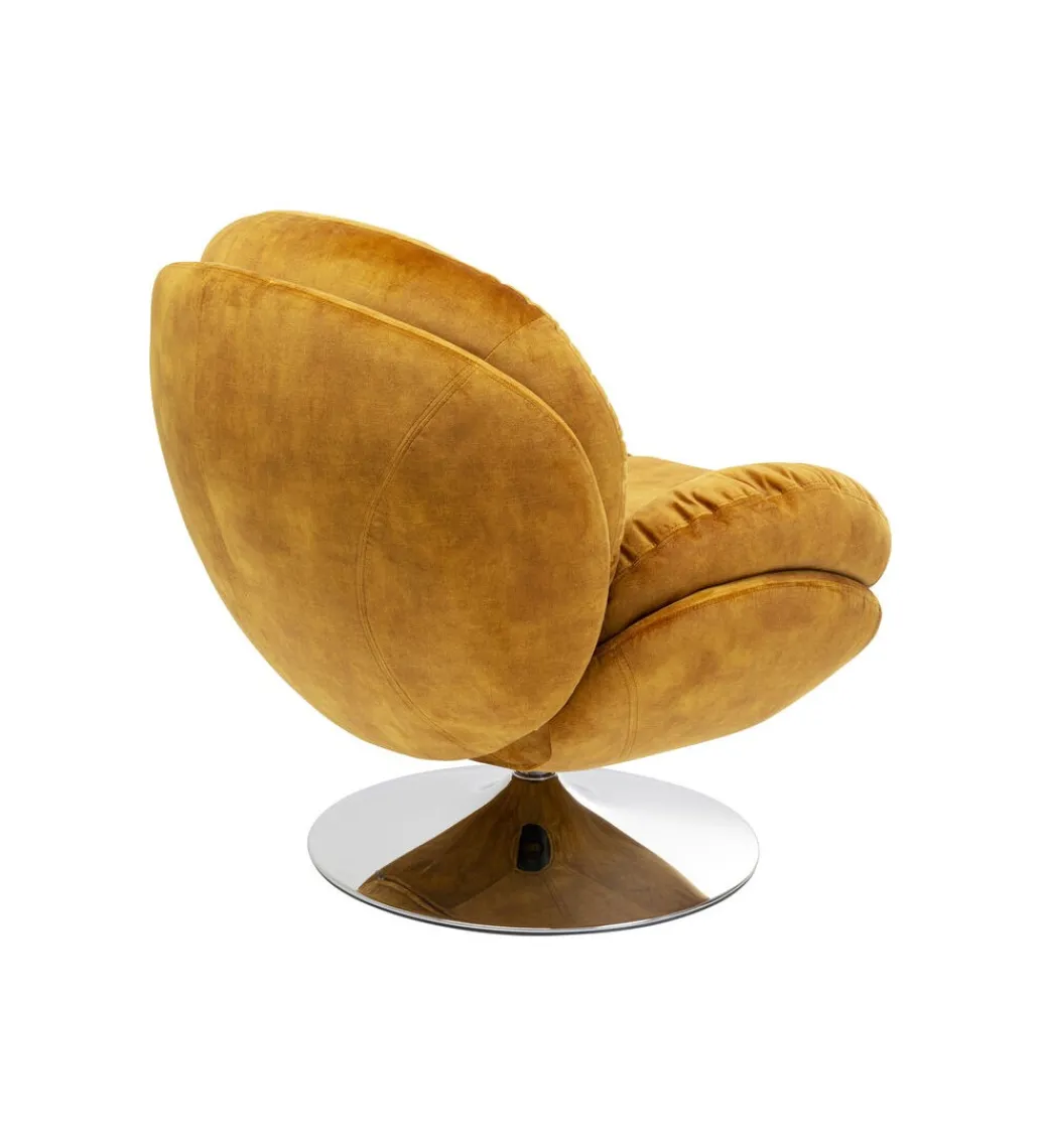 Fotel COSY 86 cm bursztynowy*KARE Hot