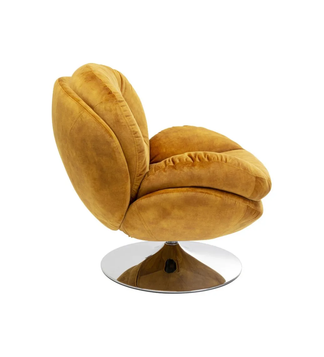Fotel COSY 86 cm bursztynowy*KARE Hot