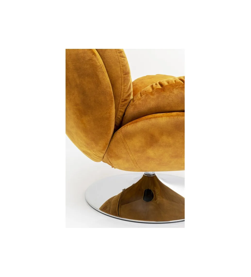 Fotel COSY 86 cm bursztynowy*KARE Hot