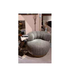 Fotel COUTURE STRIPES 70 cm niebieski*KARE Clearance