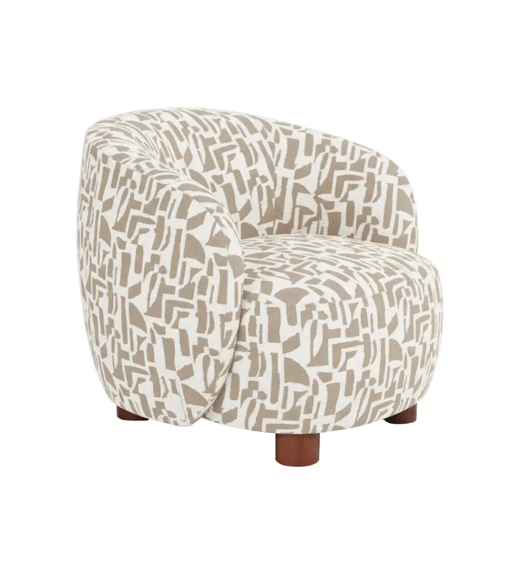 Fotel ESTAMPADO 62 cm kremowo beżowy*Zona-Design New