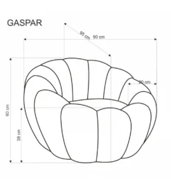 Fotel GASPAR Bouclé kremowy*Halmar Clearance