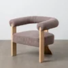 Fotel GROGO 72 cm szaroróżowy*Zona-Design Clearance