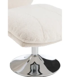 Fotel i podnóżek LOUNGERI 83 cm kremowe*J-Line Hot