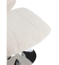 Fotel i podnóżek LOUNGERI 83 cm kremowe*J-Line Hot