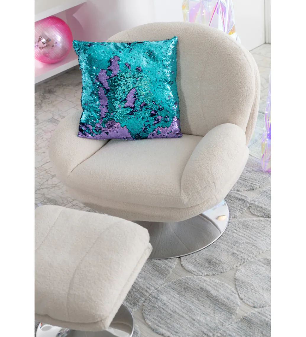 Fotel i podnóżek LOUNGERI 83 cm kremowe*J-Line Hot