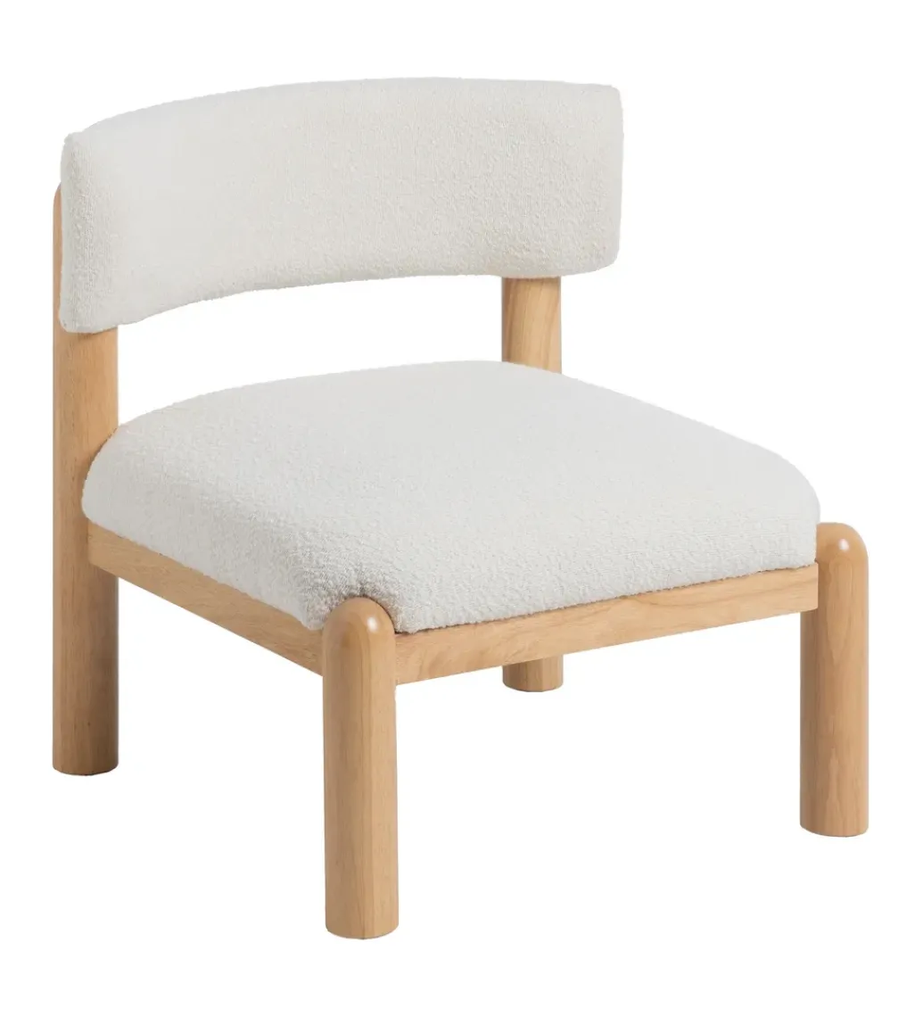 Fotel KAPI drewno kauczuk biały*Zona-Design
