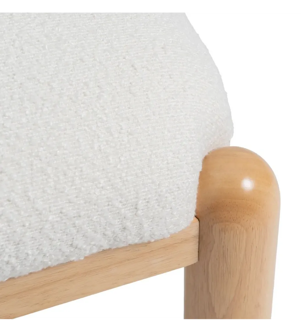 Fotel KAPI drewno kauczuk biały*Zona-Design