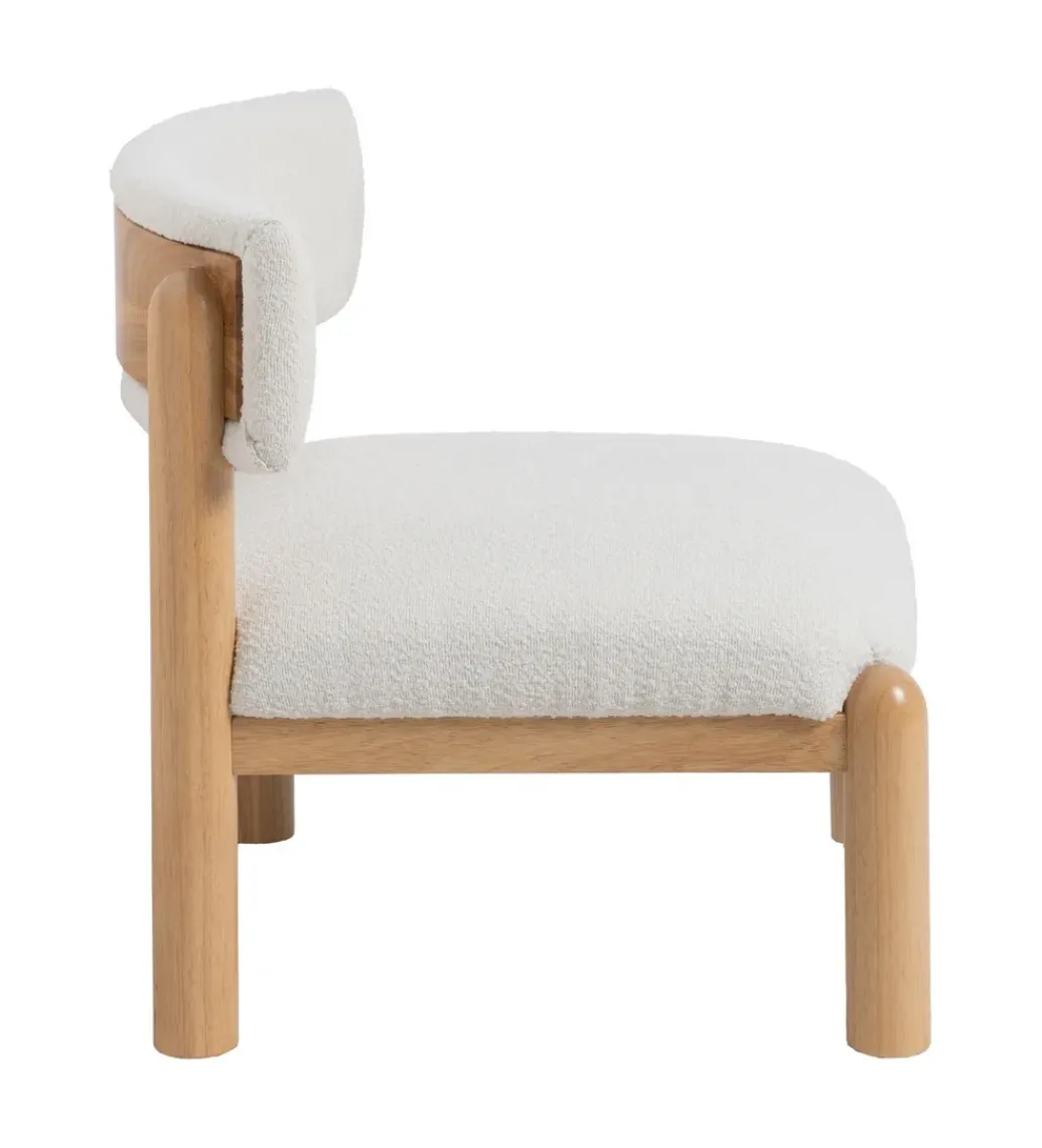 Fotel KAPI drewno kauczuk biały*Zona-Design
