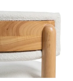 Fotel KAPI drewno kauczuk biały*Zona-Design