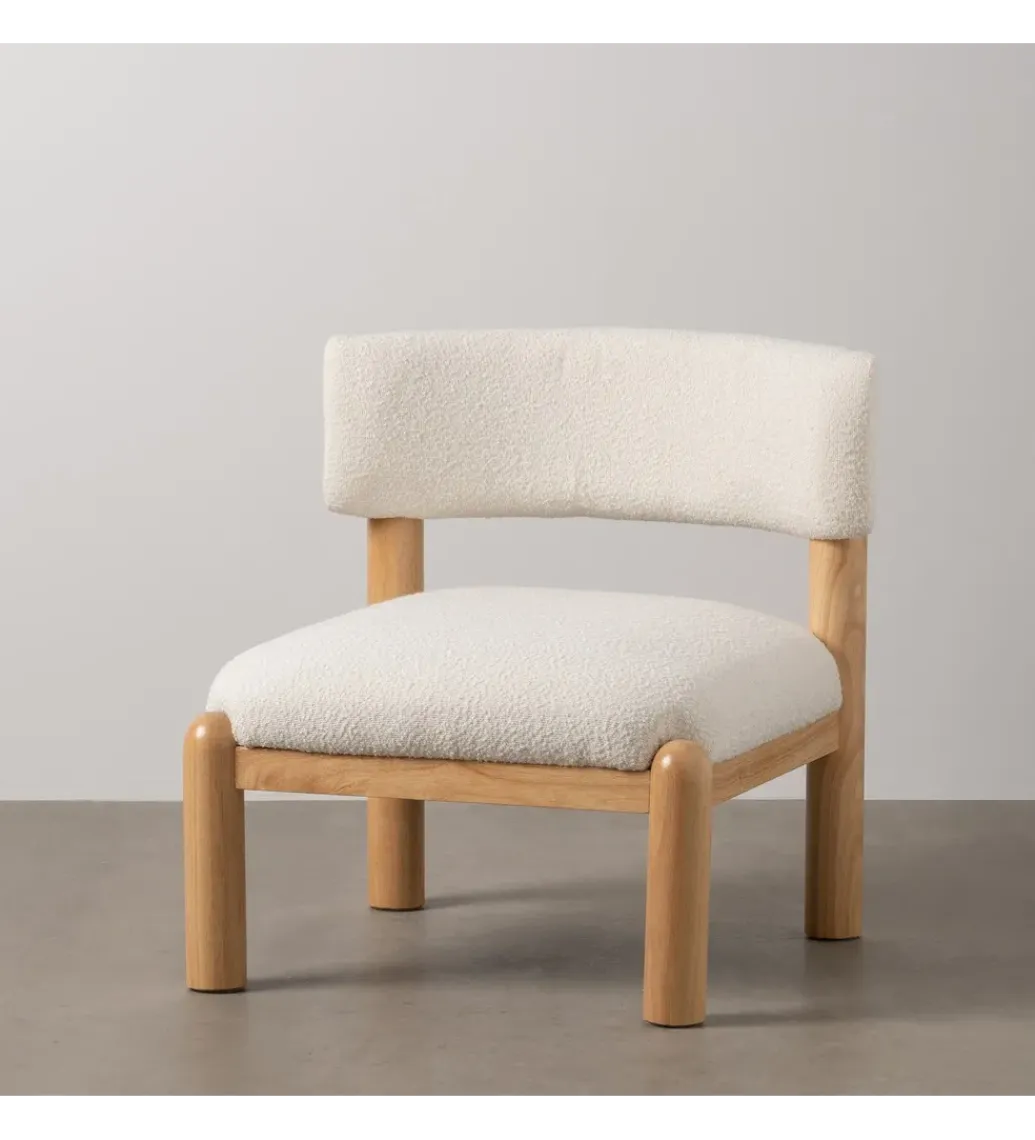 Fotel KAPI drewno kauczuk biały*Zona-Design