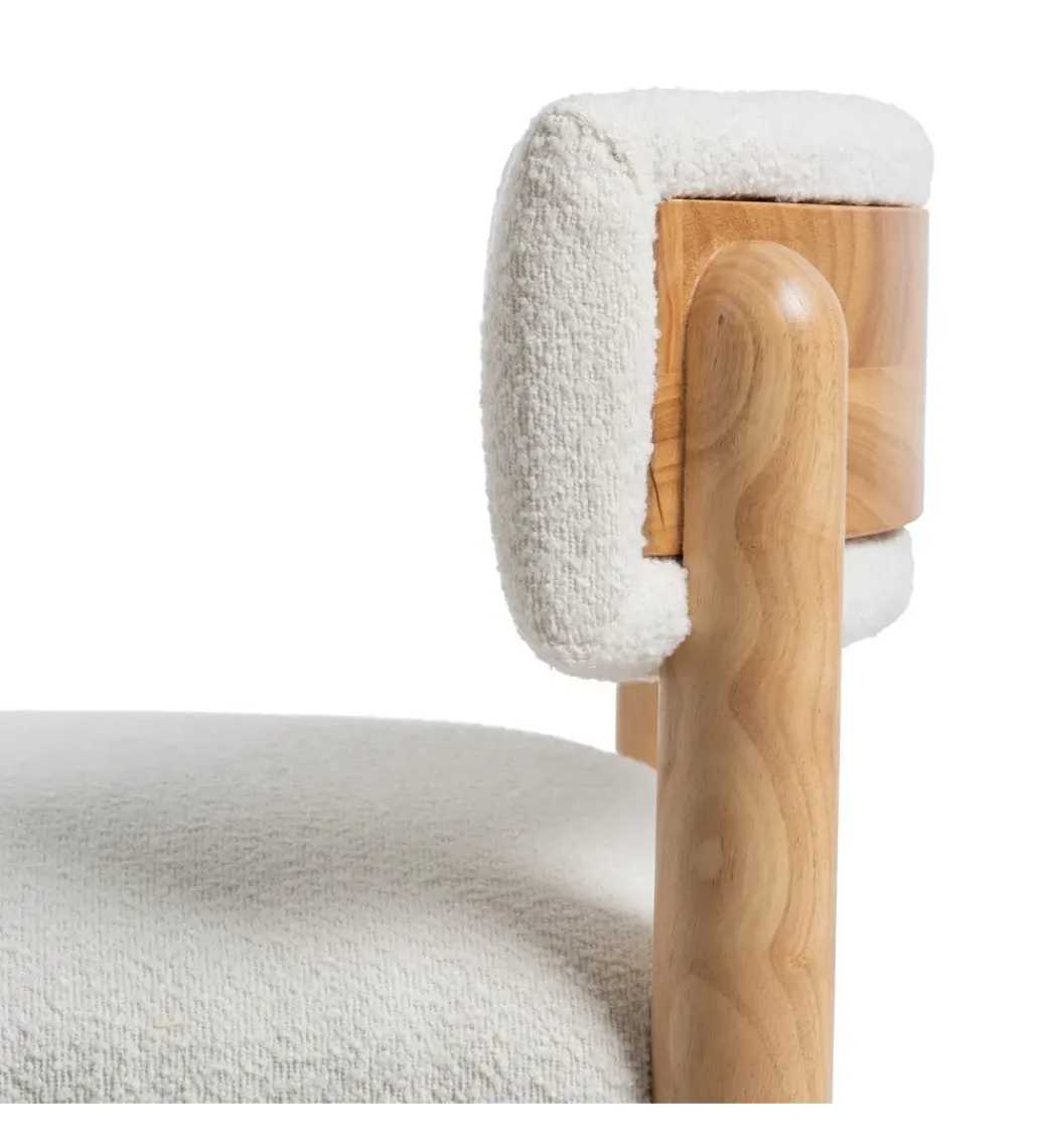 Fotel KAPI drewno kauczuk biały*Zona-Design