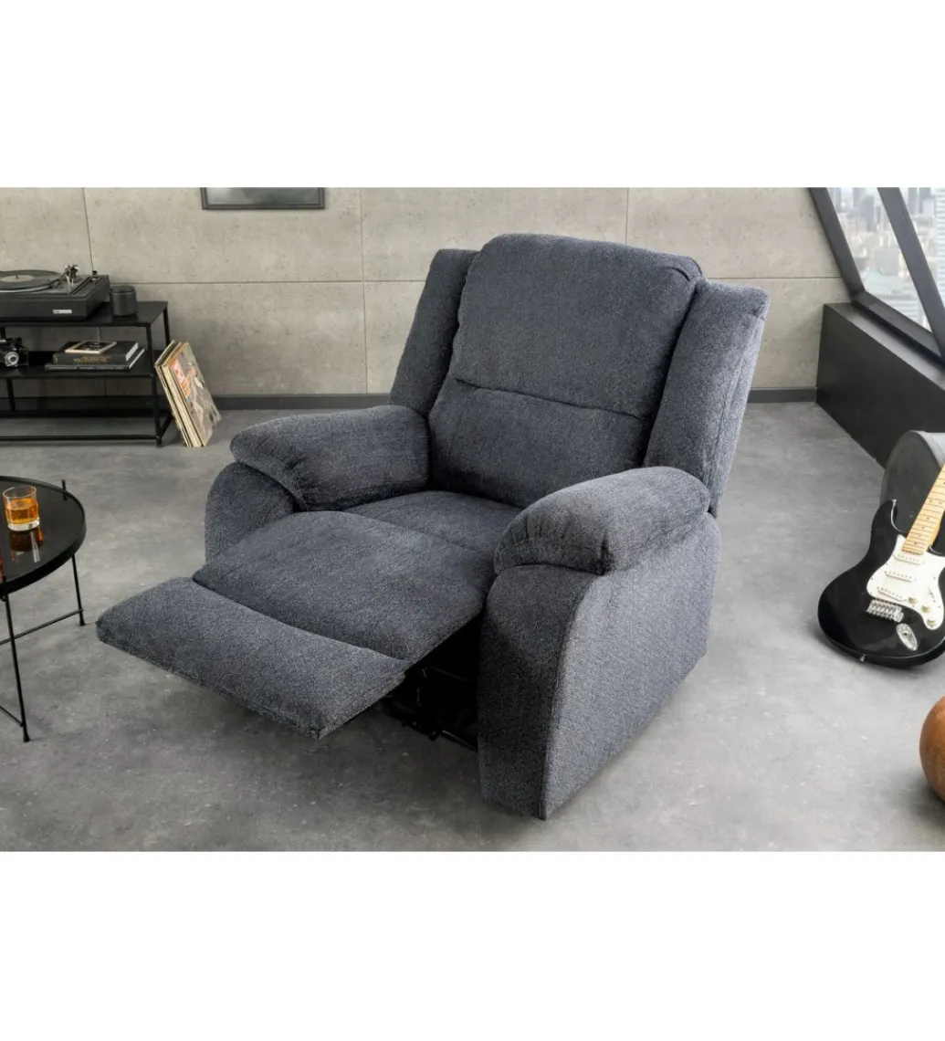 Fotel kinowy HOLLYWOOD ciemny szary*Invicta Interior