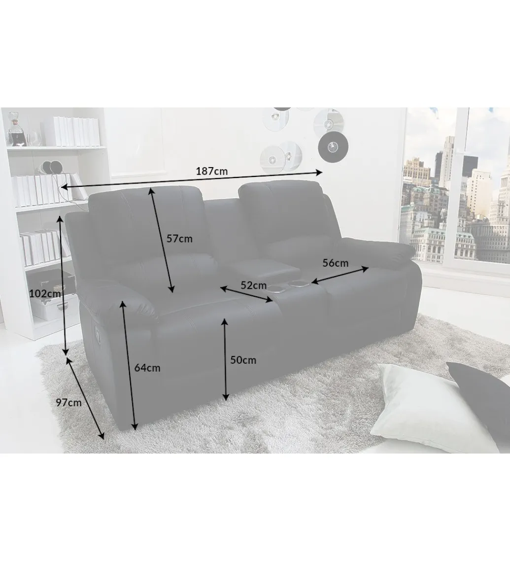 Fotel kinowy Hollywood II czarny*Invicta Interior New