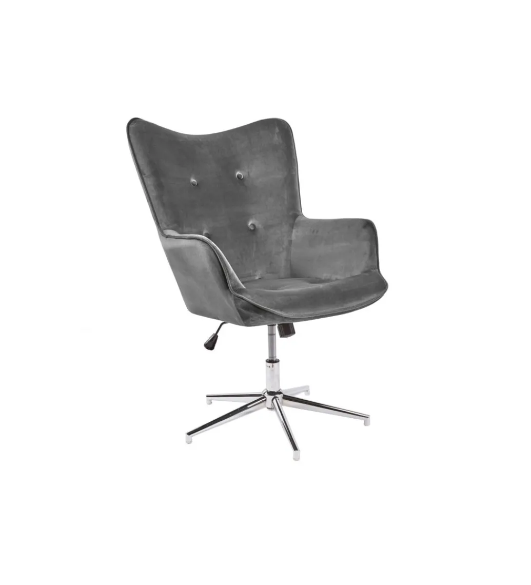 Fotel Lounger 110 Cm- 110 Cm Szary Aksamit*Invicta Interior New
