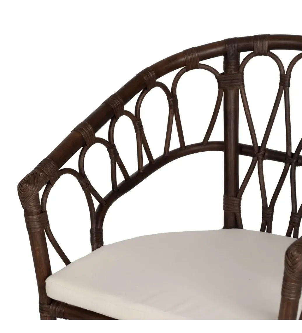 Fotel LULU ratan ciemny brąz*Zona-Design New