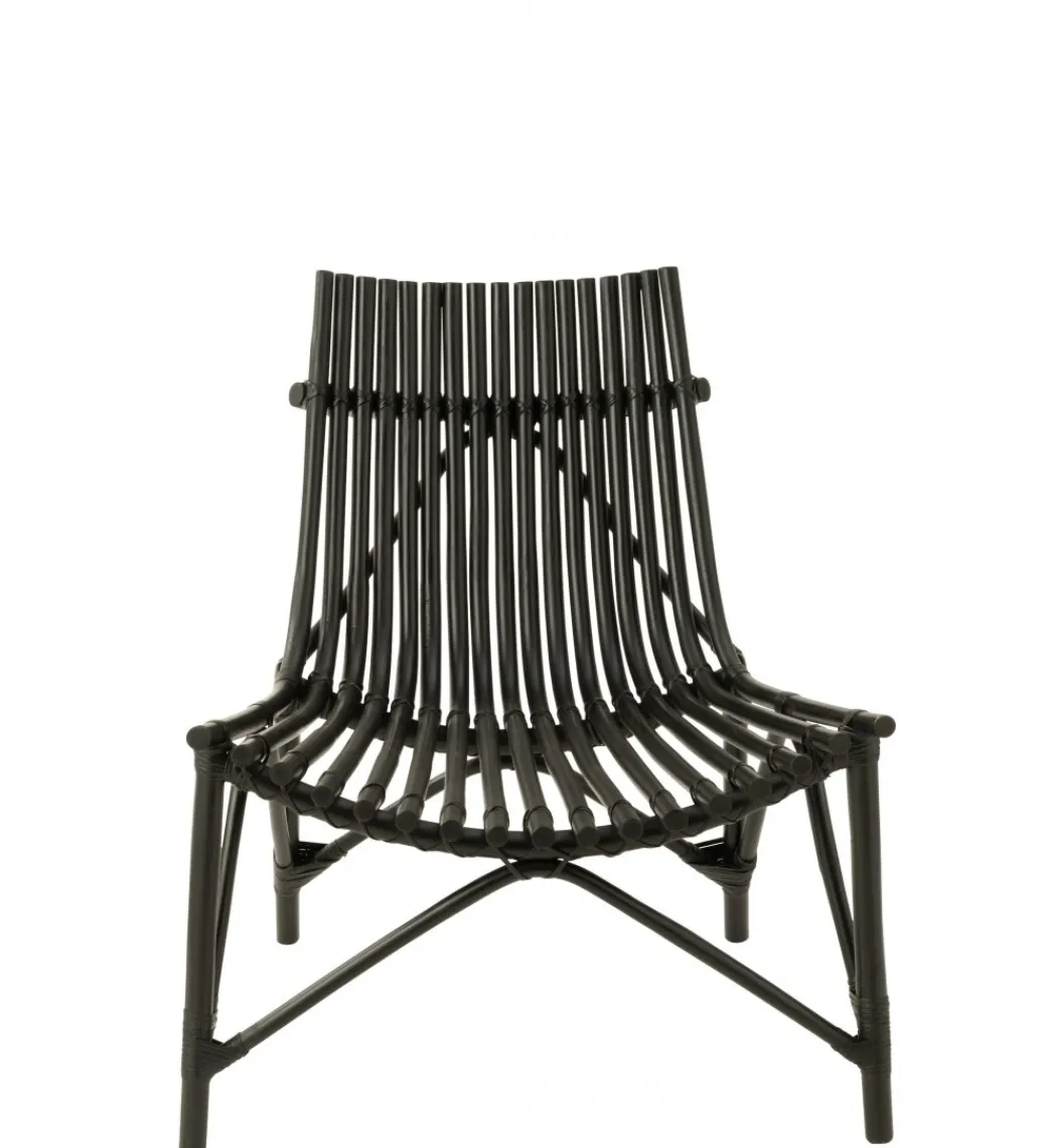 Fotel Mappa rattan czarny*J-Line Outlet
