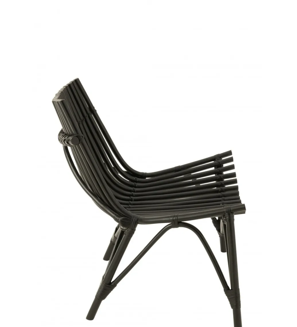 Fotel Mappa rattan czarny*J-Line Outlet