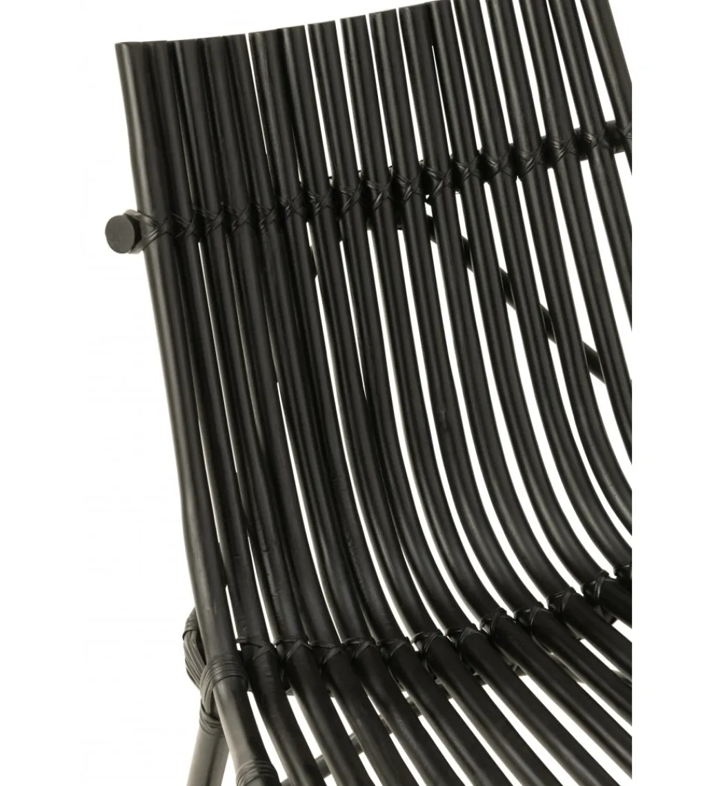 Fotel Mappa rattan czarny*J-Line Outlet